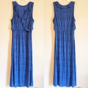 Comfy Maxi Dress w/Ruffles and Elastic Waist Sz XL